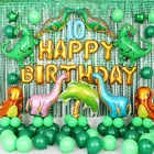 WEIGAO динозавр Декор на день рождения Зеленый Динозавр фольгированные гелиевые шары шар динозавр вечерние бумажные баннеры дикие принадлежности для рождения детей