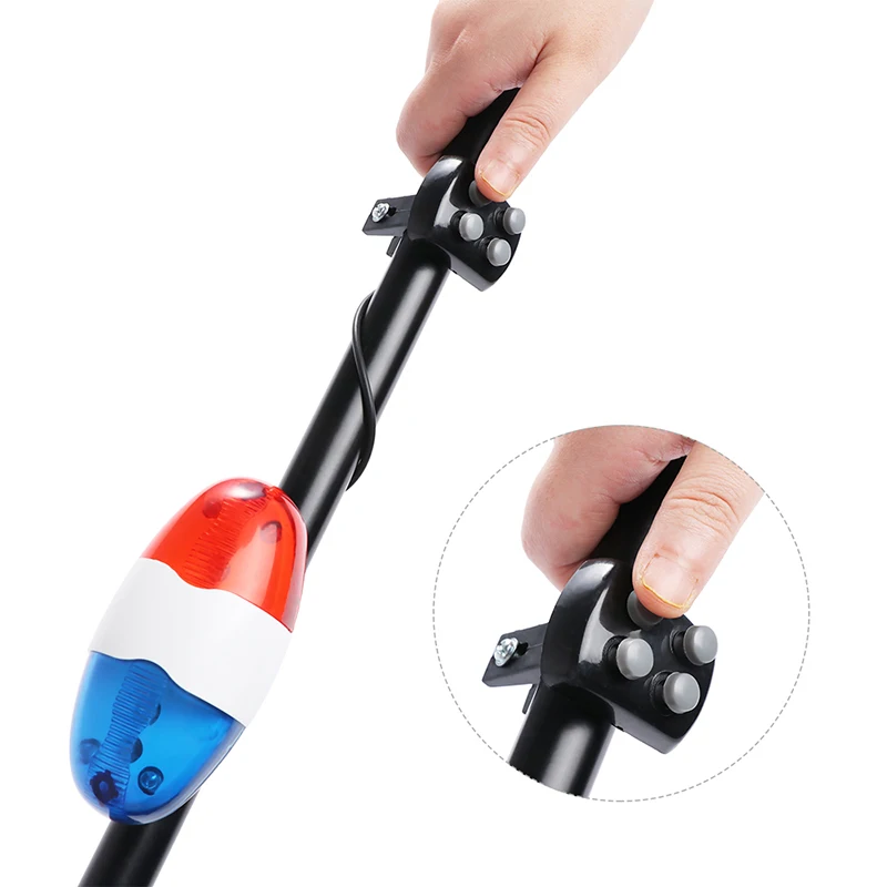 Bicycle Accessories 6 LEDs 4 Tone Sounds Bicycles Bell Police Car Light Electronic Horn Siren for Kid Children Bike Scooter