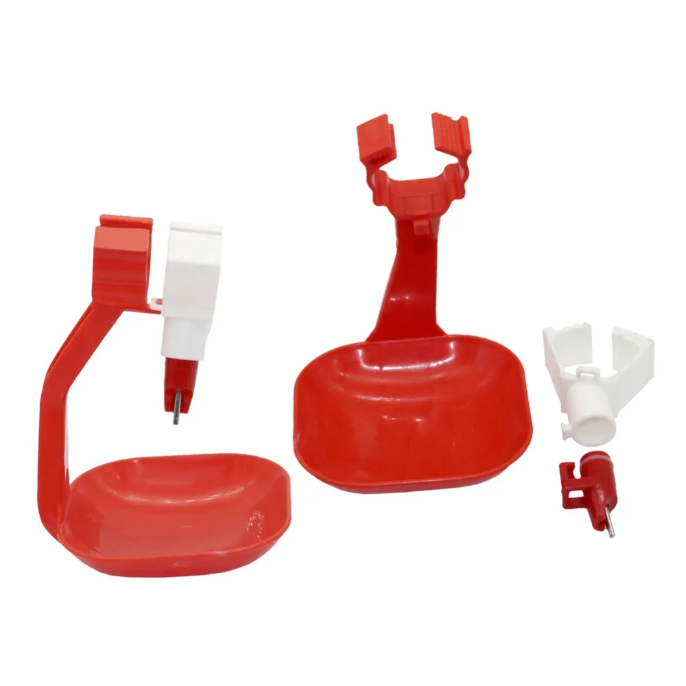 

20Pcs Chicken Drinker Water Coop Kit 22x22mm Square Tube Hanging Cup Automatic Nipple Drinker Duck Mouth Type Automatic Drinking