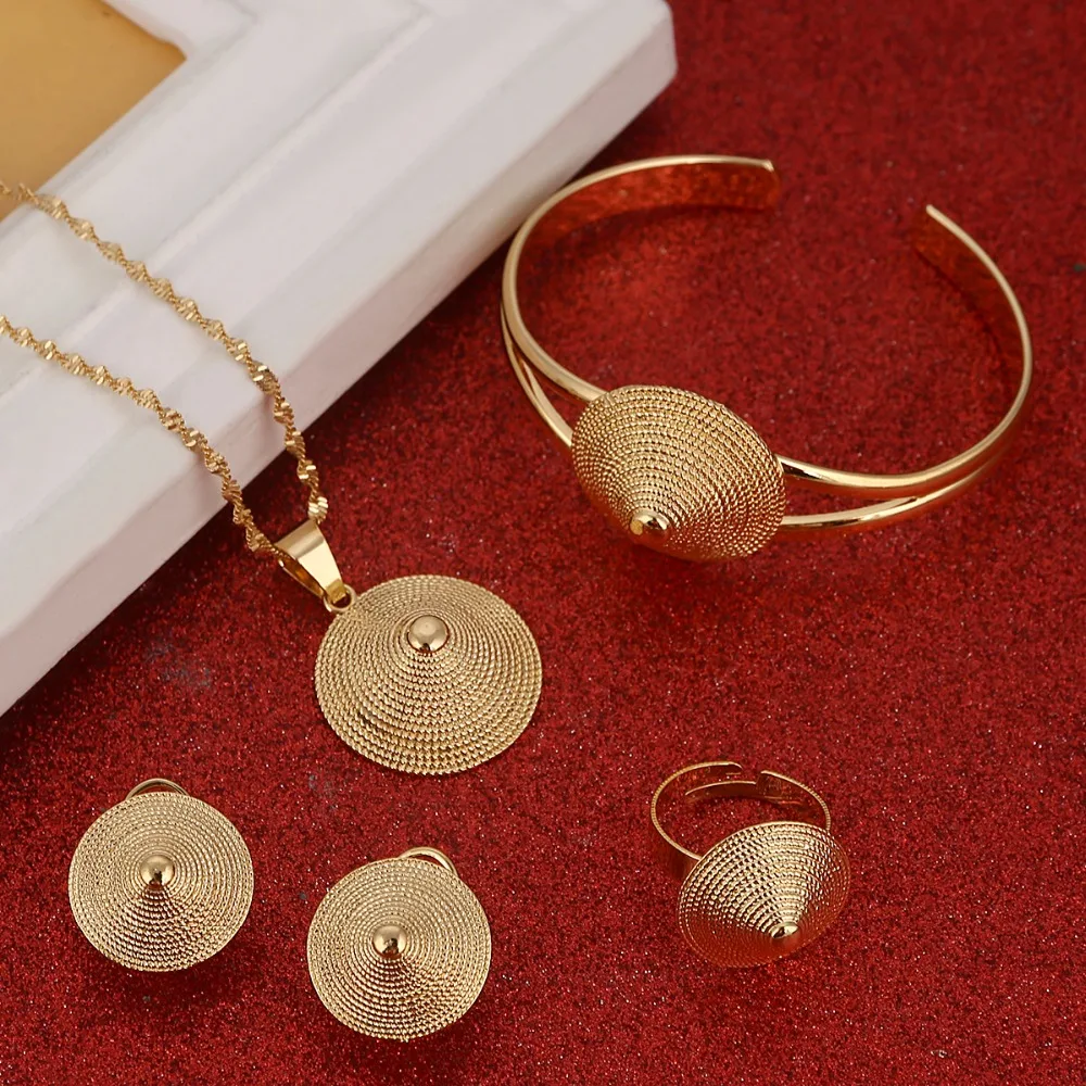 Комплект ювелирных изделий из колье серёг и кольца|ethiopian jewelry set|necklace bangleethiopian |