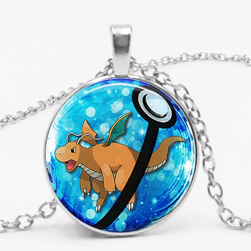 Vulpix стеклянный купол кулон ожерелье vaporion Pokemon Pokeball Детская Подвеска Ожерелье Go Mega подвеска ожерелье подарок дружбы