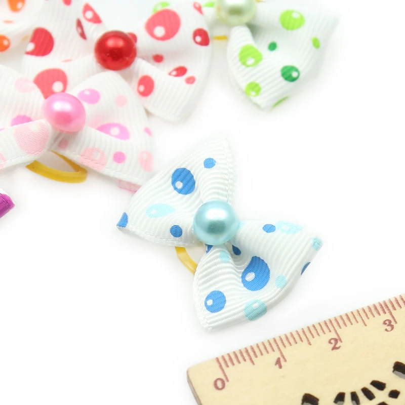 Handmade Lovely Color Balloons Pattern Ribbon Dog Bow Grooming Bows For Dogs 6029003 Pet Hair Accessories Wholesale | Дом и сад