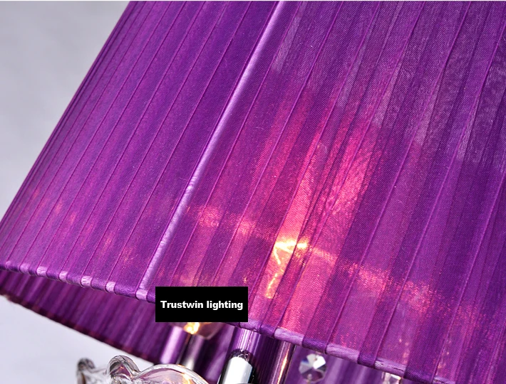 Американский Европейский тканевый Хрустальный подвесной светильник для