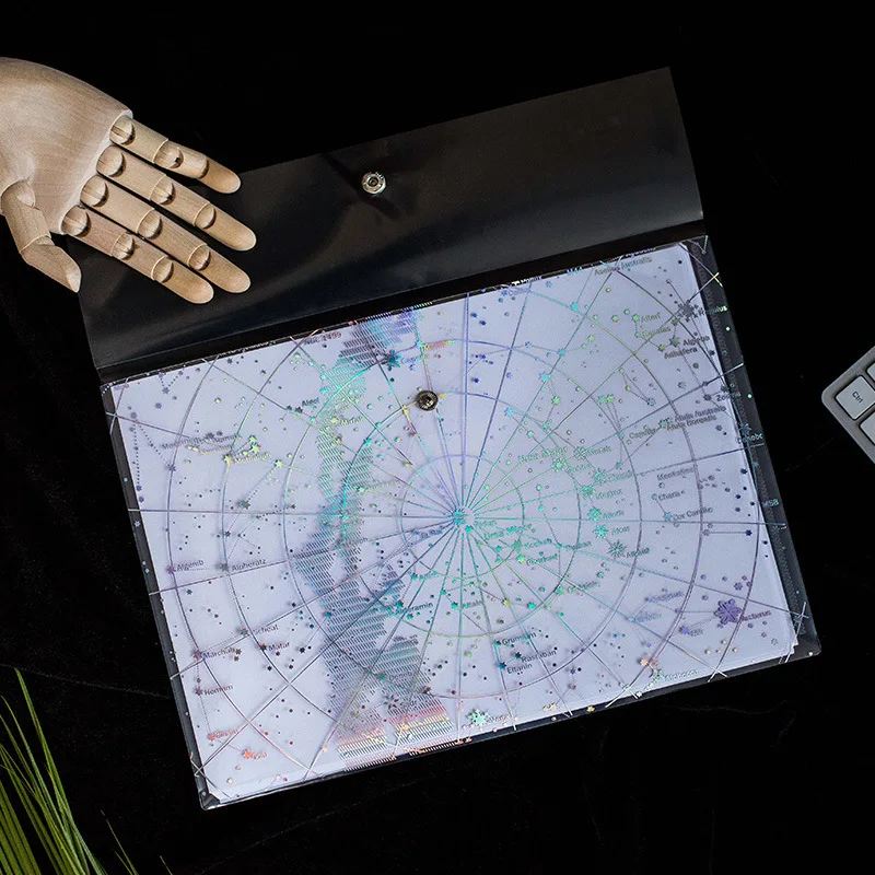 Helpro 1 шт. лазерная сумка для скраба с кнопками файлов горячая штамповка звездное