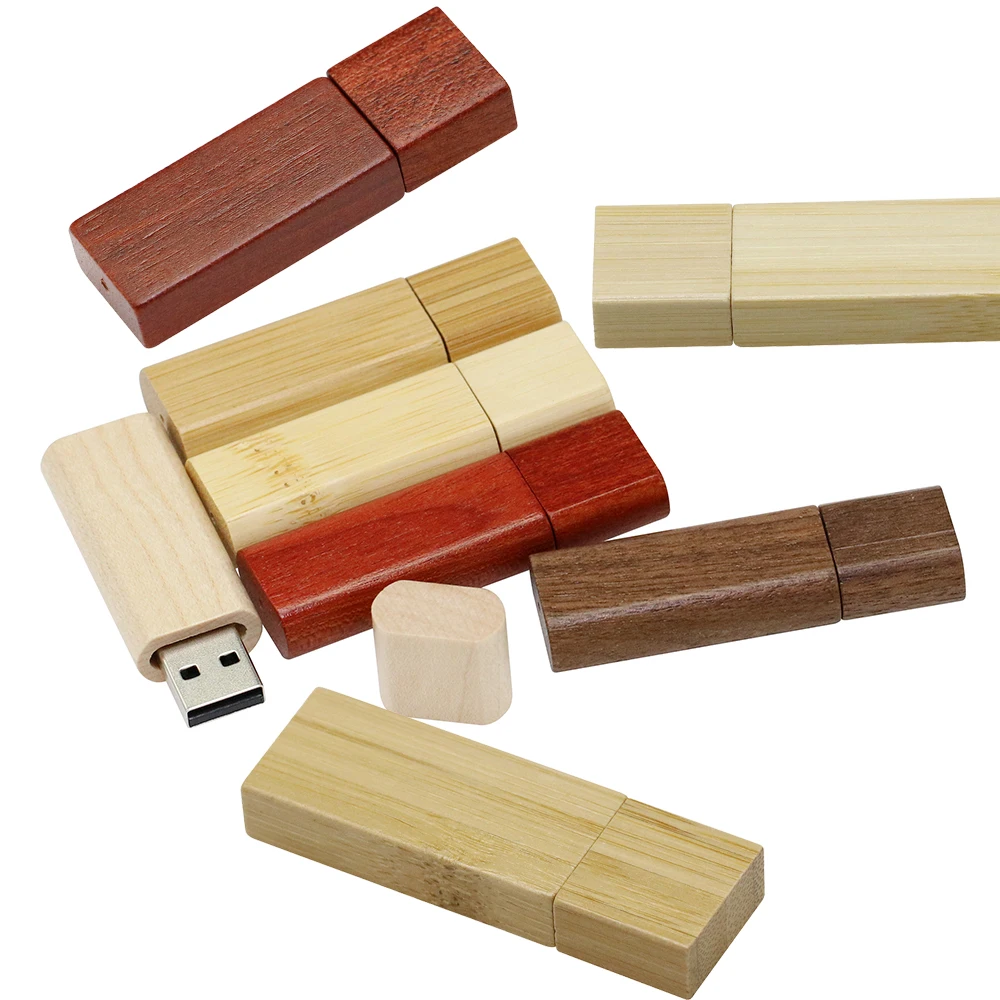 Деревянный бамбуковый USB флэш накопитель с деревянным чипом Флэшка 8 ГБ 16 32 64 128 256