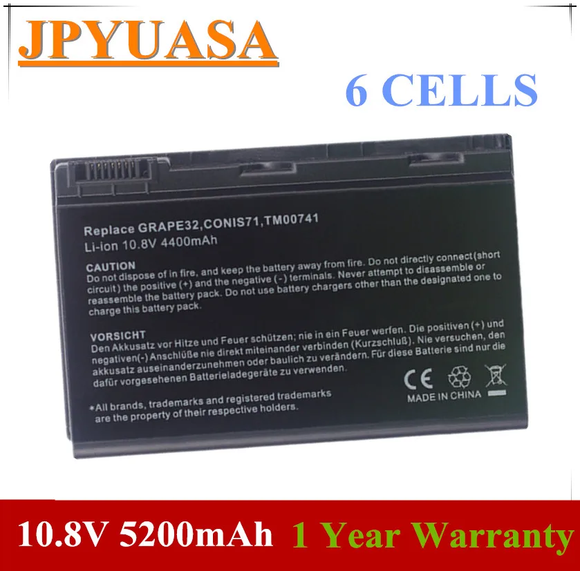 7XINbox 10 8 V грейп32 TM00741 Аккумулятор для ноутбука ACER Extensa 5120 5210 5220 5230 5235 5420 5430 5630 5610 5620
