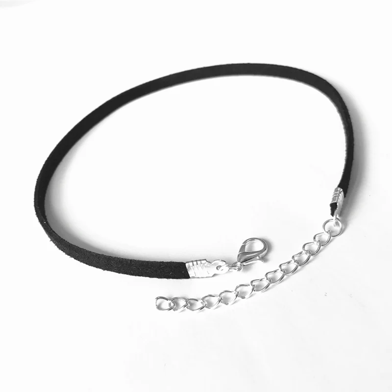 Ожерелье чокер в готическом стиле 90 х годов черное бархатное замшевое колье