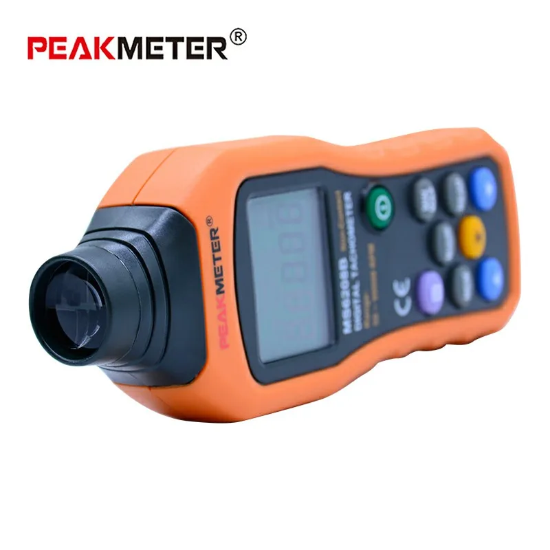 Цифровой Бесконтактный тахометр PEAKMETER PM6208B измеритель оборотов в минуту