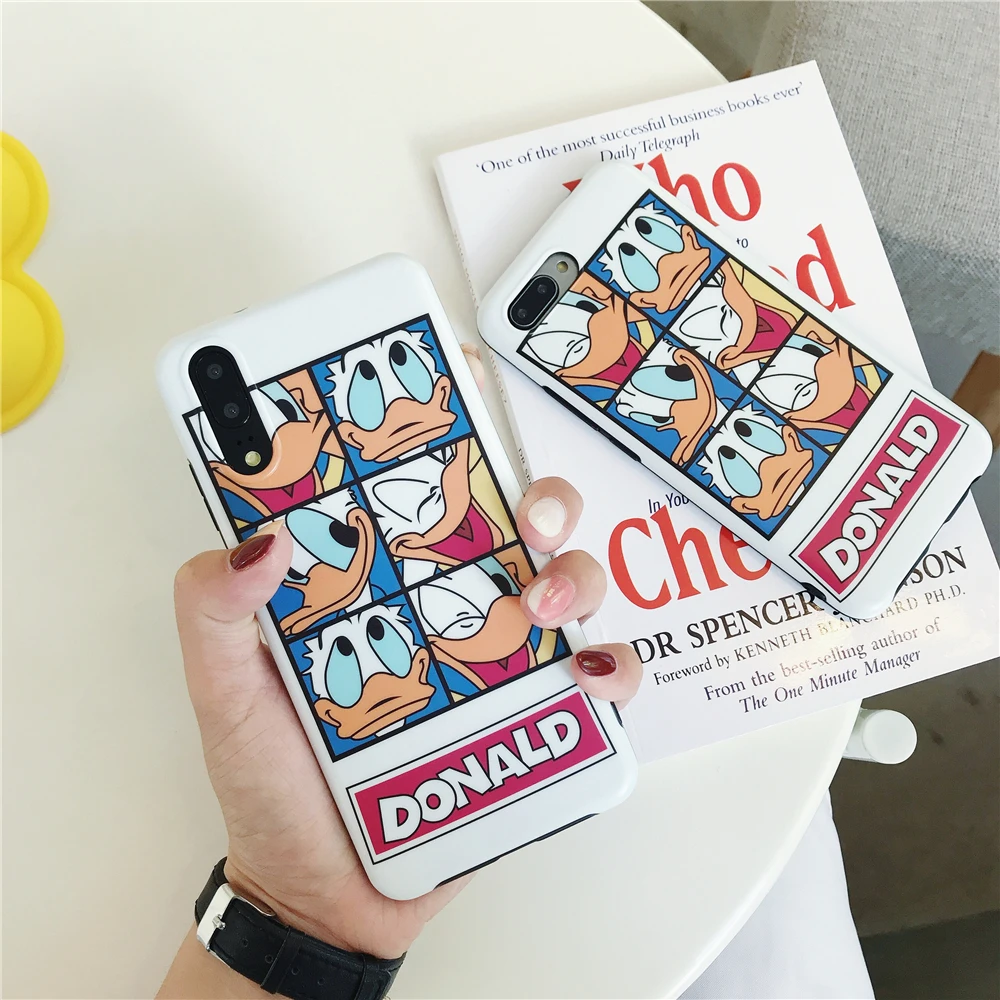 Cute Donald Duck Soft TPU IMD Phone case For Huawei P20 Mate 10 Pro Honor 9 Nova 2S Silicon Cover Coque |