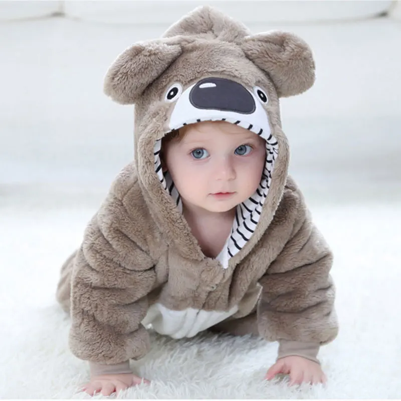 koala Детский костюм коалы для мальчиков и девочек, милый теплый комбинезон для новорожденных, комбинезон с животными, зимняя одежда, пижама кигурумис - Цвет: koala