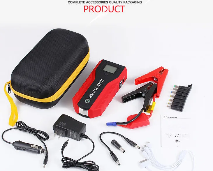 

69900MAH стартер скачка автомобиля для бензинового автомобильного аккумулятора зарядное устройство аварийное 60C разрядка Авто пусковое высок...
