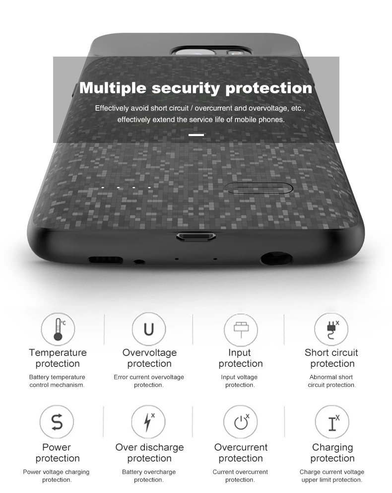 4700 мАч чехол для зарядного устройства для samsung Galaxy S7 мягкий силиконовый 5000 мАч чехол для аккумулятора для samsung Galaxy S7 Edger Powerbank чехол