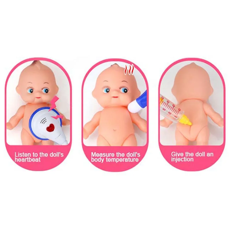 Pink Doctor Play sets Simulation Medicine Box Pretent Toys Stethoscope Injections Gifts for Girl | Игрушки и хобби