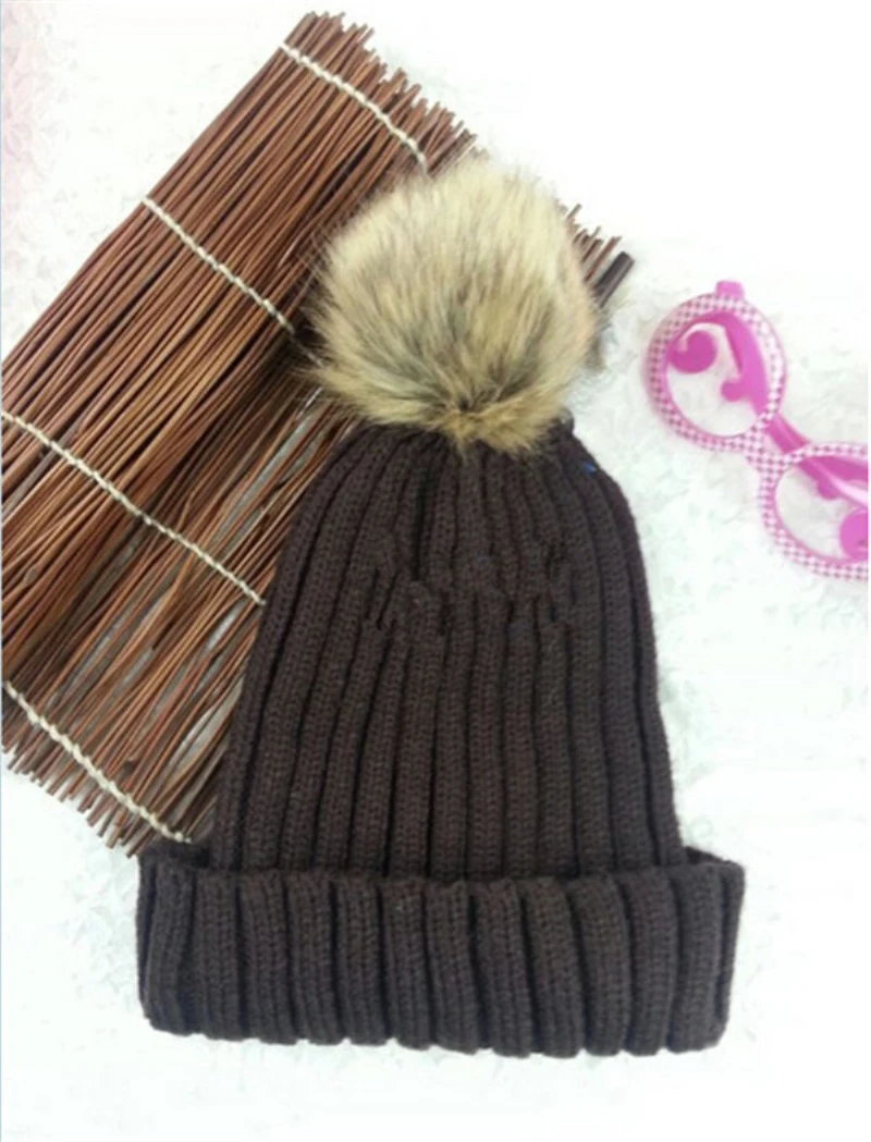 Зимняя женская шапка Skullies облегающая теплая красная белая шерстяная одежда