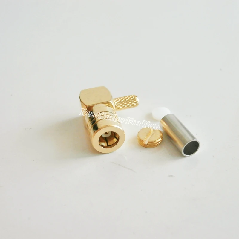 10PCs SMB female jack 90 Degree crimp RG174 RG316 LMR100 right angle Sirius Connector | Обустройство дома