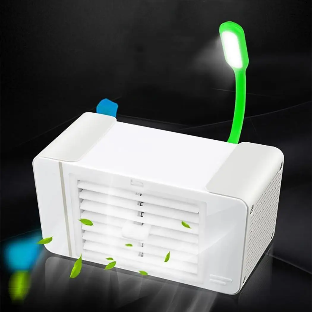 Настольный мини usb Кондиционер Вентилятор Cooler Bladeless холодная вода охлаждается