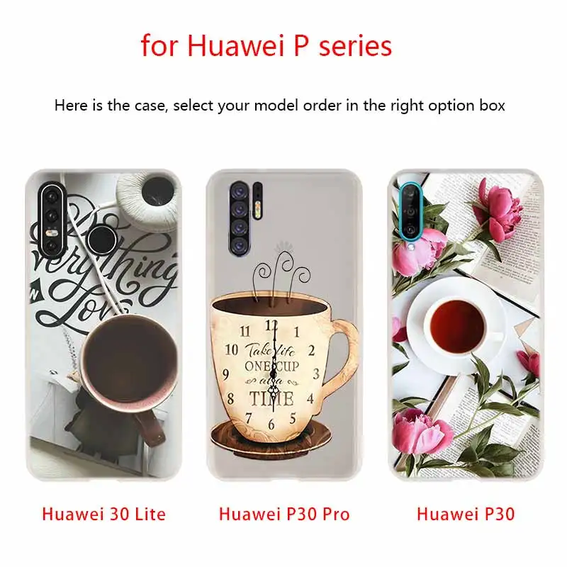 Чехол для телефона с рисунком книги кофе Huawei P40 P9 P10 P20 P30 Lite чехлы Pro P Smart 2019 мягкий