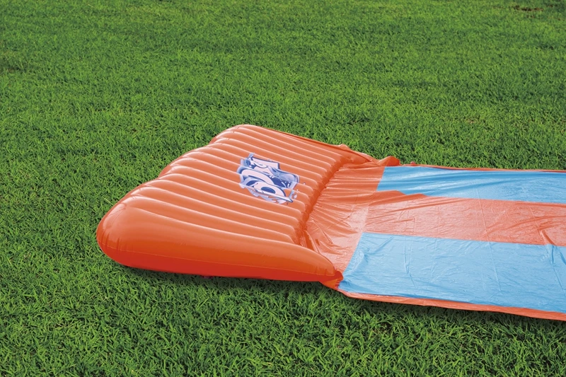 18 'длинная надувная скоростная Тройная горка с дренажным бассейном для детей