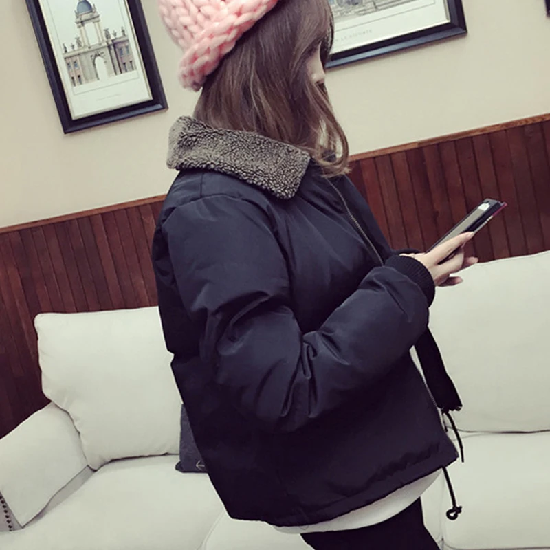Bigsweety Новые поступления короткие куртка на подкладке из хлопка Для женщин теплая