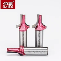 huhao 1pc 12 shank industrial grade milling cutter woodworking cnc tool router bits clearing bottom straight edge arc bit