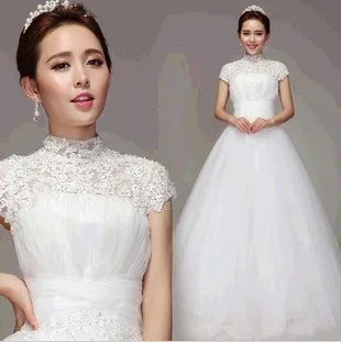 wither high lace wedding dress 2013 sweet Halter princess short flower dresses plus size .wholesale 843 | Свадьбы и торжества