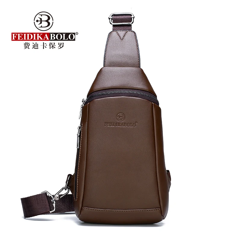 

FEIDIKABOLO Boutique Men's Chest Bag New High Quality Fashion Business Bag Casual Wild Shoulder Messenger Bag