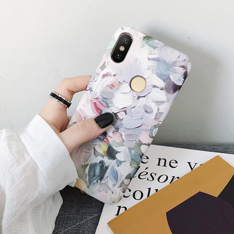 YonLinTan coque, чехол, чехол, для Xiaomi mi 6X A2 mi A2 mi 6X, Роскошный Жесткий чехол из поликарбоната с милым мультяшным цветочным принтом, чехол s