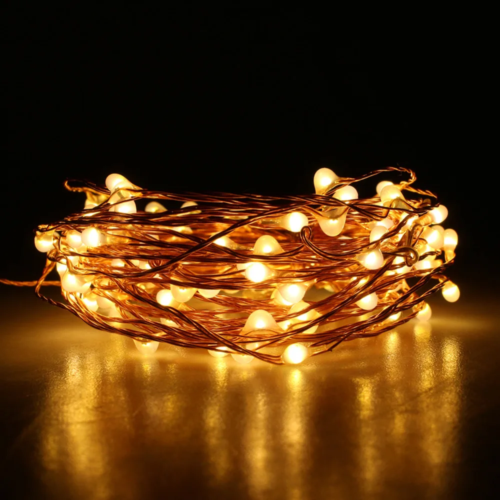 Водонепроницаемая светодиодная гирлянда с медным проводом 12 В постоянного тока