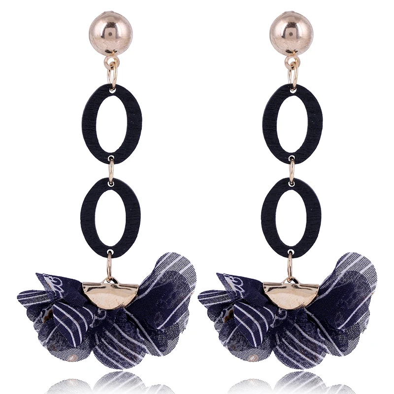 Женские Висячие серьги Liuxsp 2 пары длинных сережек из ткани с кисточками модные 2020