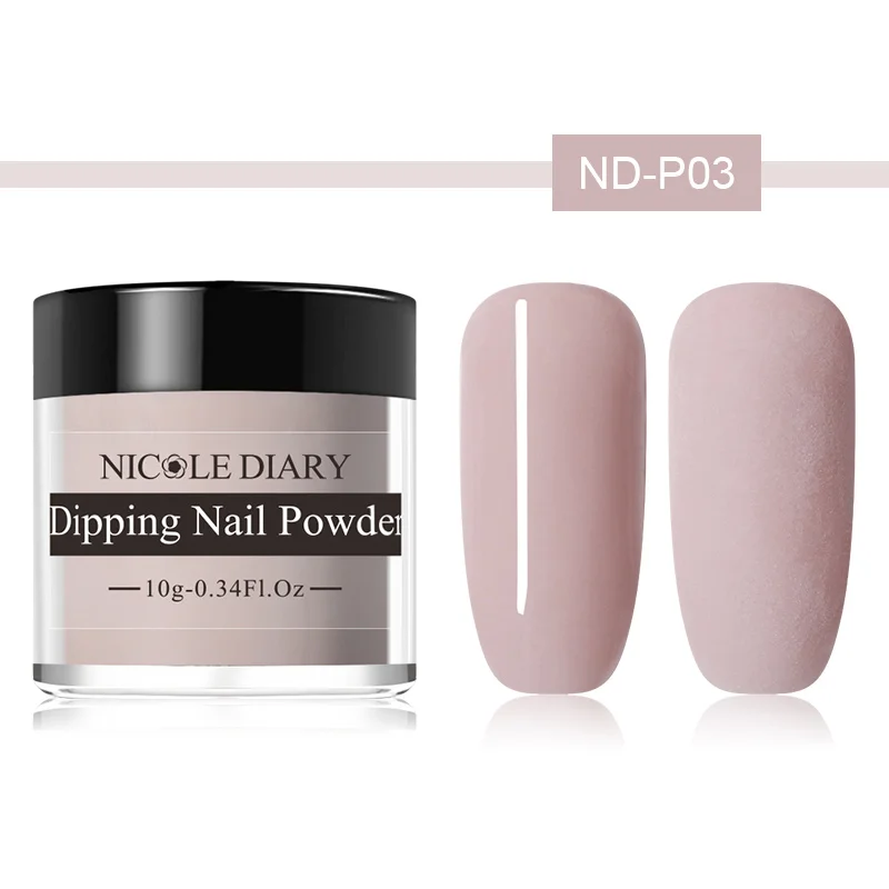 ND-P03 NICOLE DIARY 10 г погружающийся светильник пудры для ногтей чувствительные блестки блестящие хлопья Dip аксессуары пудра украшения для ногтей - Цвет: ND-P03