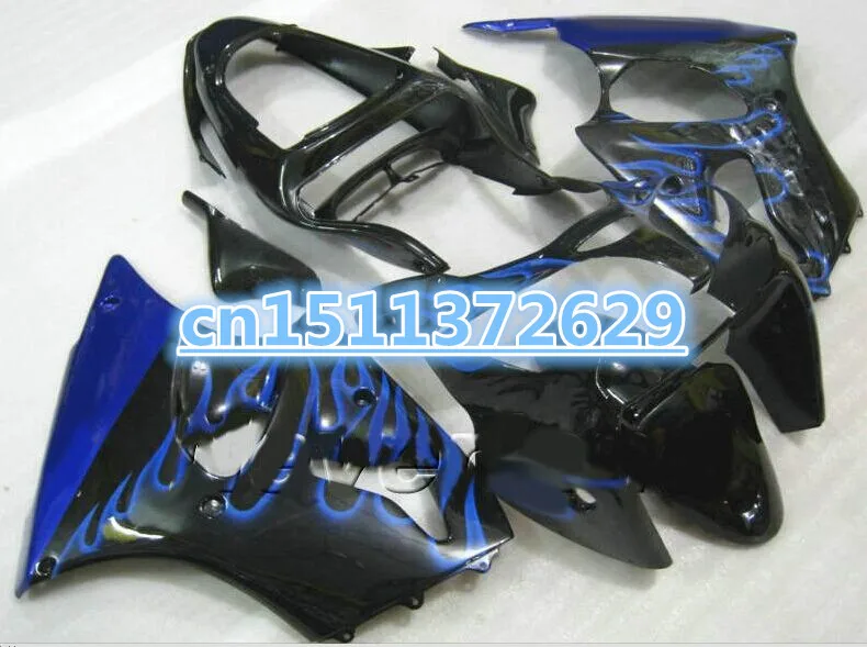 

Fairing body kits for Kawasaki Ninja ZX6R 00-02 ZX-6R 00 01 02 ZX6R 636 blue flame black ZX 6R 2000-2002 motorcycle fairings set