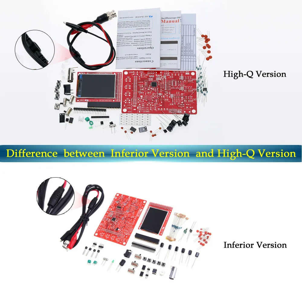DSO138 2," цифровой осциллограф TFT DIY Kit части для изготовления osciloscopio Карманный Ручной Электронный Обучающий набор 1msp