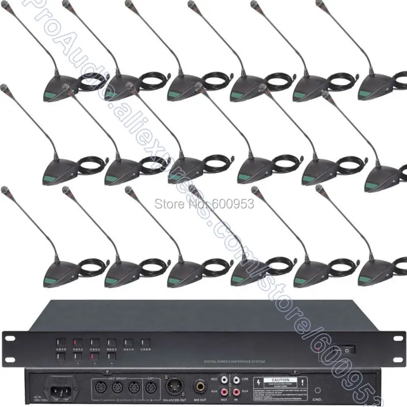 MICWL-D60 Pro 60 Desktop Wired Meeting Conference Microphone System 60 Table Gooseneck Mic