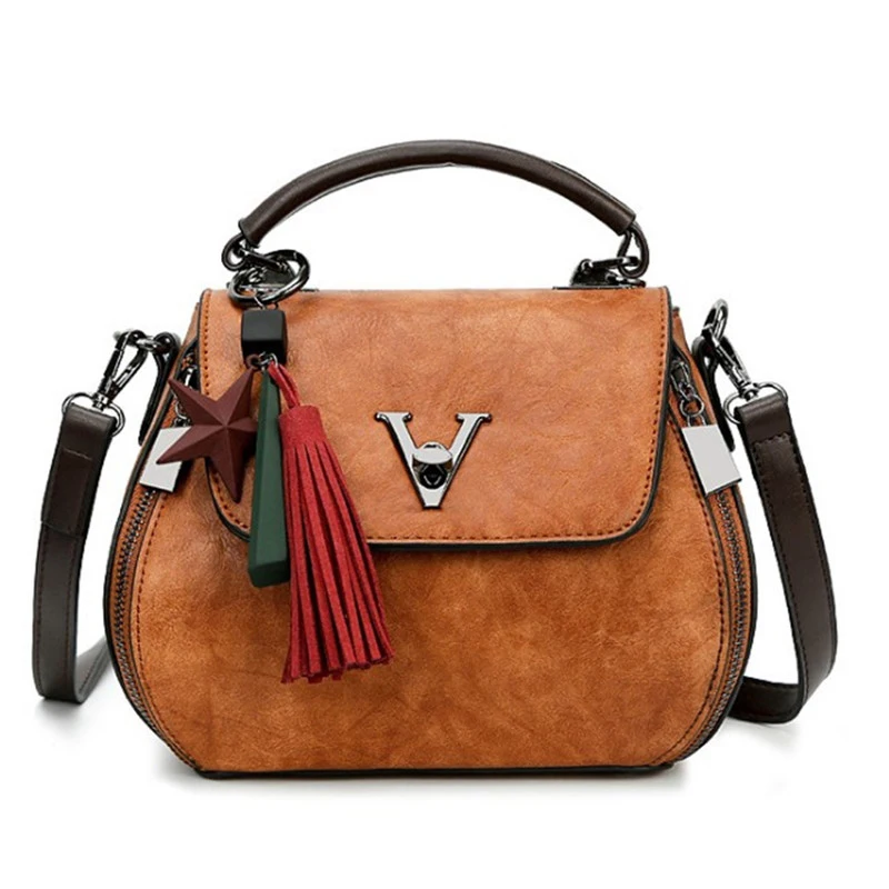 Women Handbags 2018 Quality Tassel Famous V Designers Leather Luxury Crossbody Bags Women's Shoulder Bag Bolsa Feminina | Багаж и