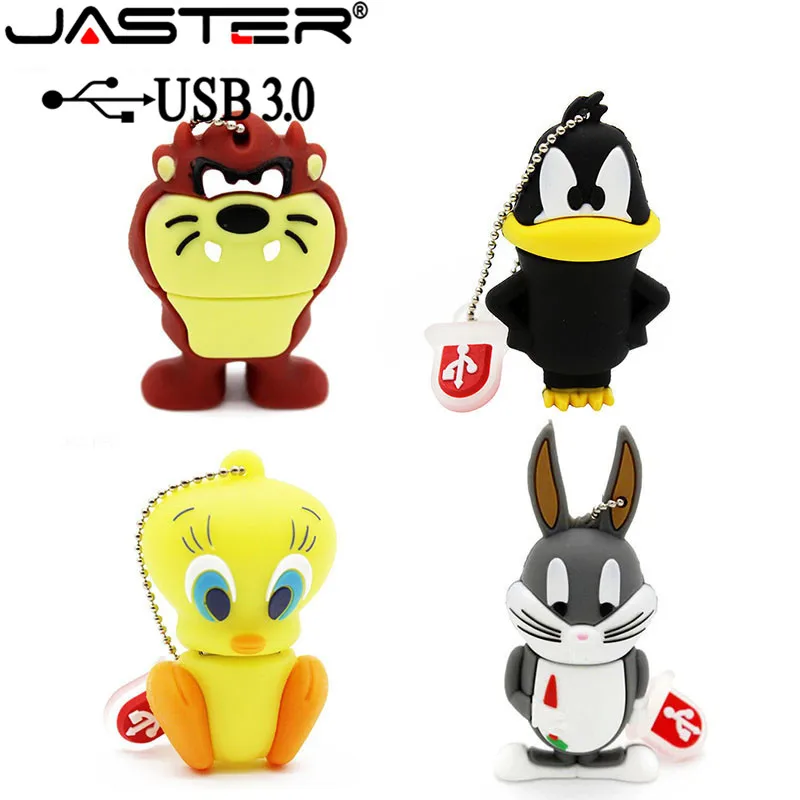 JASTER USB 3,0 емкость милый жук Банни Флешка мультфильм кролик карта памяти Животные ручка-накопитель 4 ГБ 8 ГБ 16 ГБ 32 ГБ 64 ГБ подарок