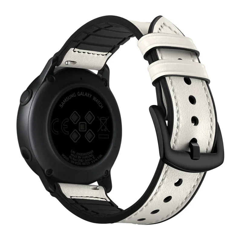20 мм винтажный кожаный ремешок для часов для samsung Galaxy Watch 42 мм активный 2 44 мм 40 мм ремешок для gear S2 классический спортивный Amazfit Bip