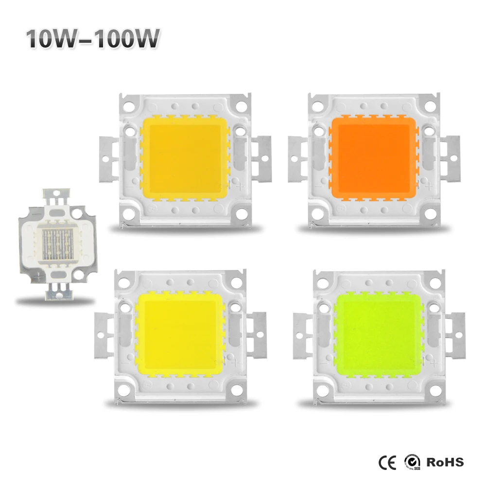 Светодиодные лампы COB 50 Вт 100 белые/красные/зеленые/синие/RGB высокая мощность чипы
