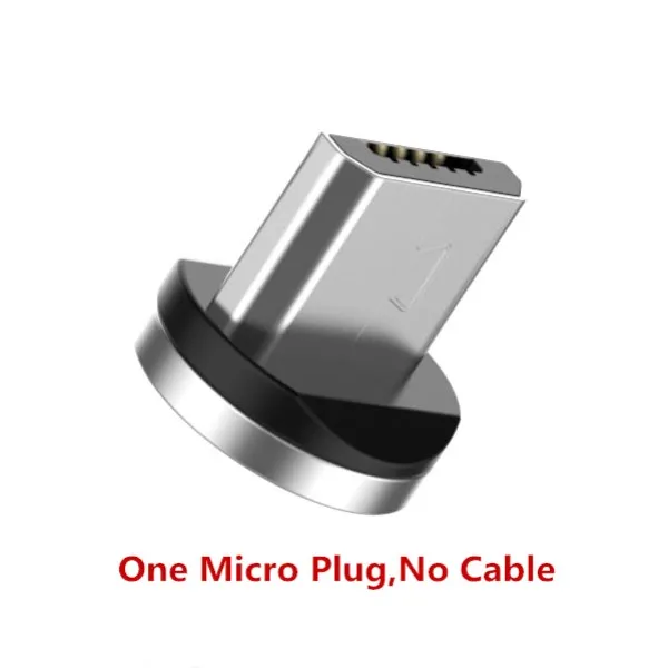 Micro Plug NOHON 3 в 1 светодиодный магнитный зарядный кабель с разъемом Micro usb type C для iPhone X 7 8 6S XS Xiaomi 4 Магнитный кабель для быстрой зарядки 1 м - Цвет: Micro Plug