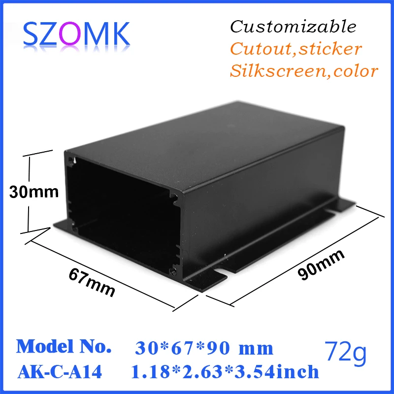 1 шт. алюминиевый корпус для электроники 30 х6х90 мм|electronic enclosure cooling|electronic keenclosure 3.5 |