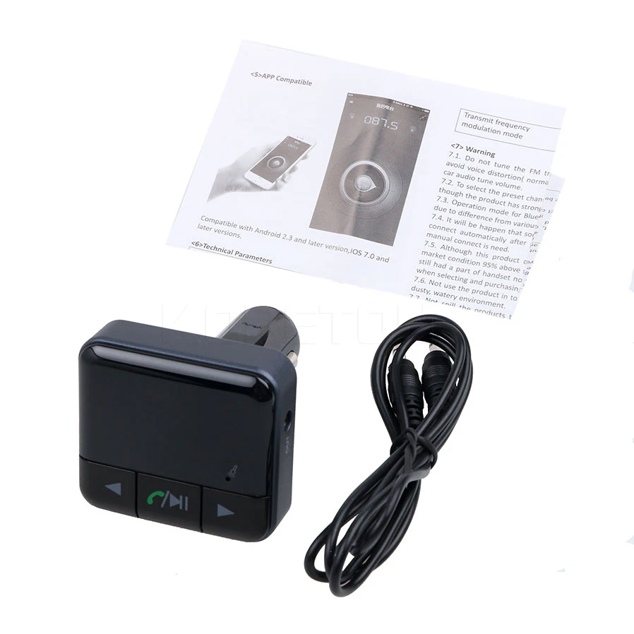 FM трансмиттер Kebidu с Bluetooth автомобильный комплект громкой связи музыкальный mp3