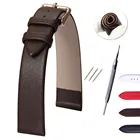 Ремешок мужской Ультратонкий из натуральной кожи, гладкий браслет для наручных часов, 8 10 12 14 16 18 20 22 мм