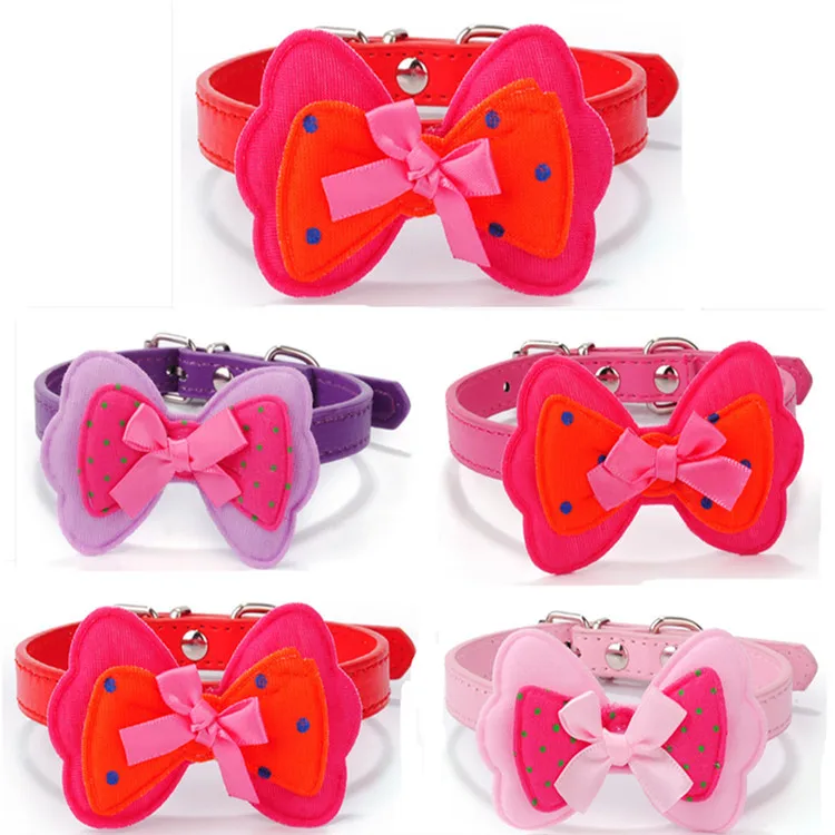 Китайский производитель горячая распродажа 3 слоя ткани с бантом собачий ошейник