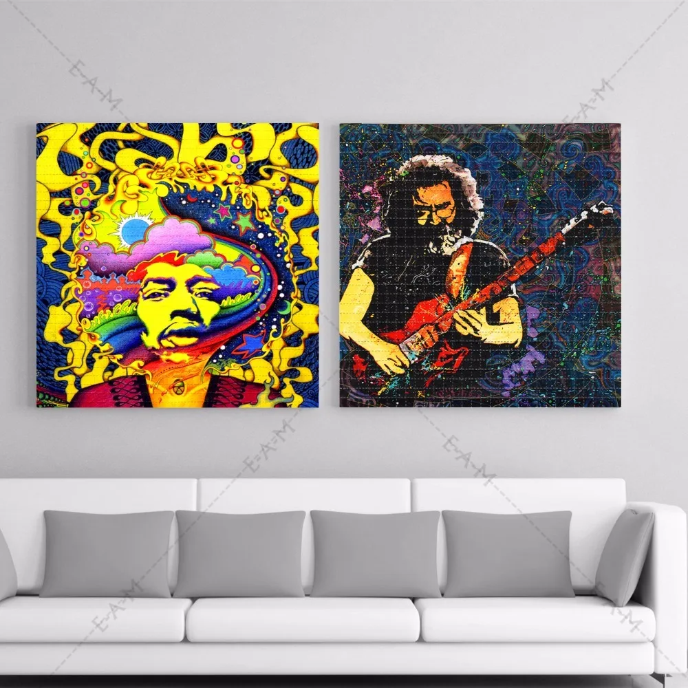 Постеры и принты Pop Art Acid Lsd Jimi Singer Настенная картина декоративная на холсте для
