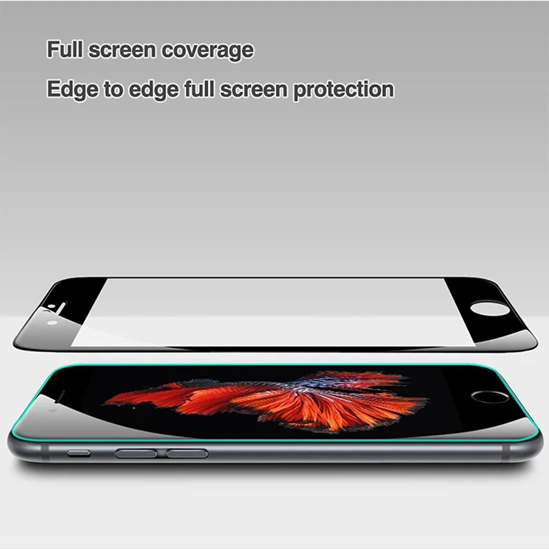 Закаленное стекло для iPhone 6 6s 7 Plus ультратонкая Защитная пленка с полным покрытием