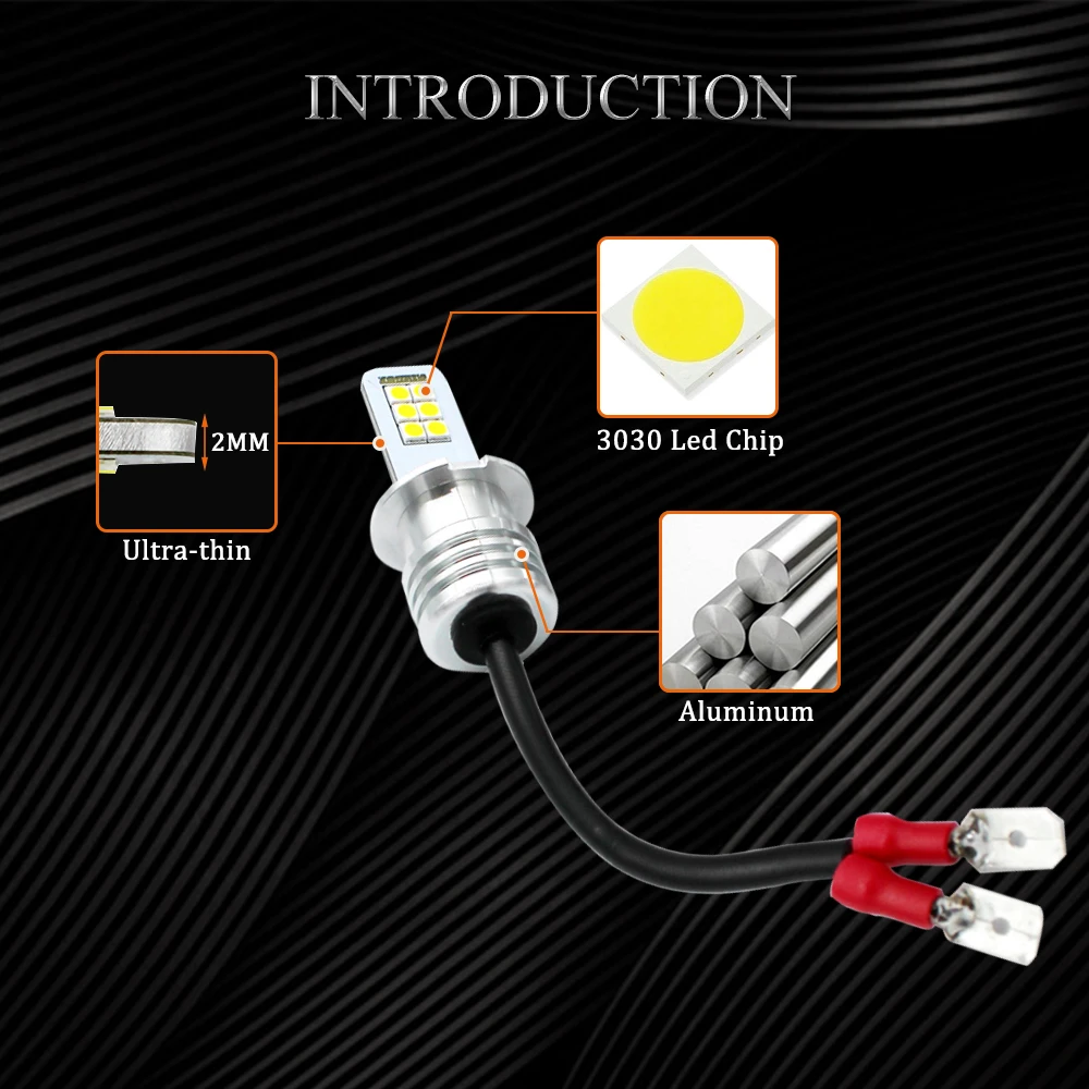 YM E-Bright 1 шт. 12В 24В DC H4 H7 9005 9006 H11 H8 H3 H1 P13W H16 3030 Автомобильные противотуманные фары