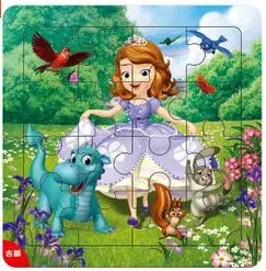 Infant Puzzle Дисней Замороженные Микки Минни Маус Русалка София Пух медведь печатных головоломка обучения интересные деревянные игрушки для детей - Цвет: Infant Puzzle