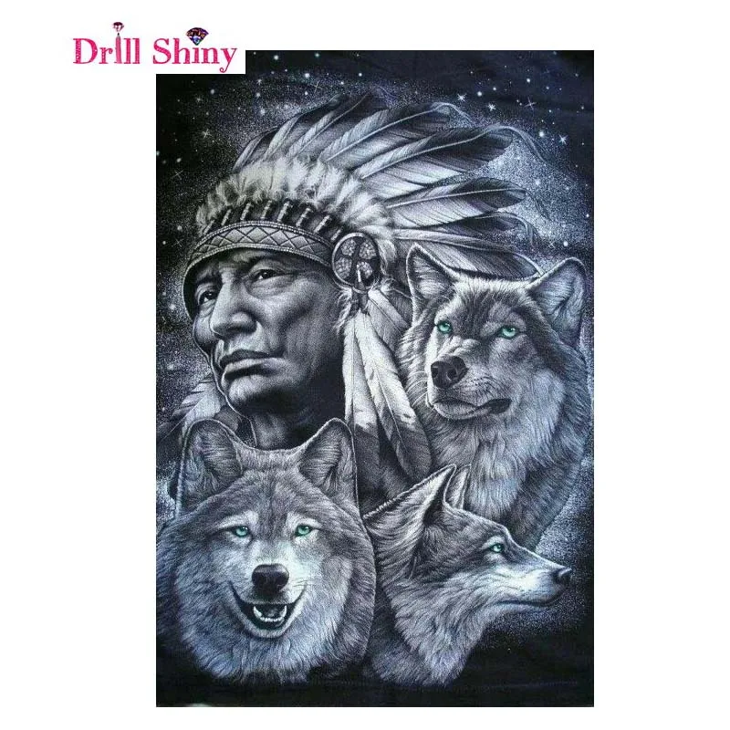 

5D DIY Diamond Painting Wolf Diamond Embroidery Mosaic Cross Stitch Square Drill Diamond Painting Full Drill Decoration Painting
