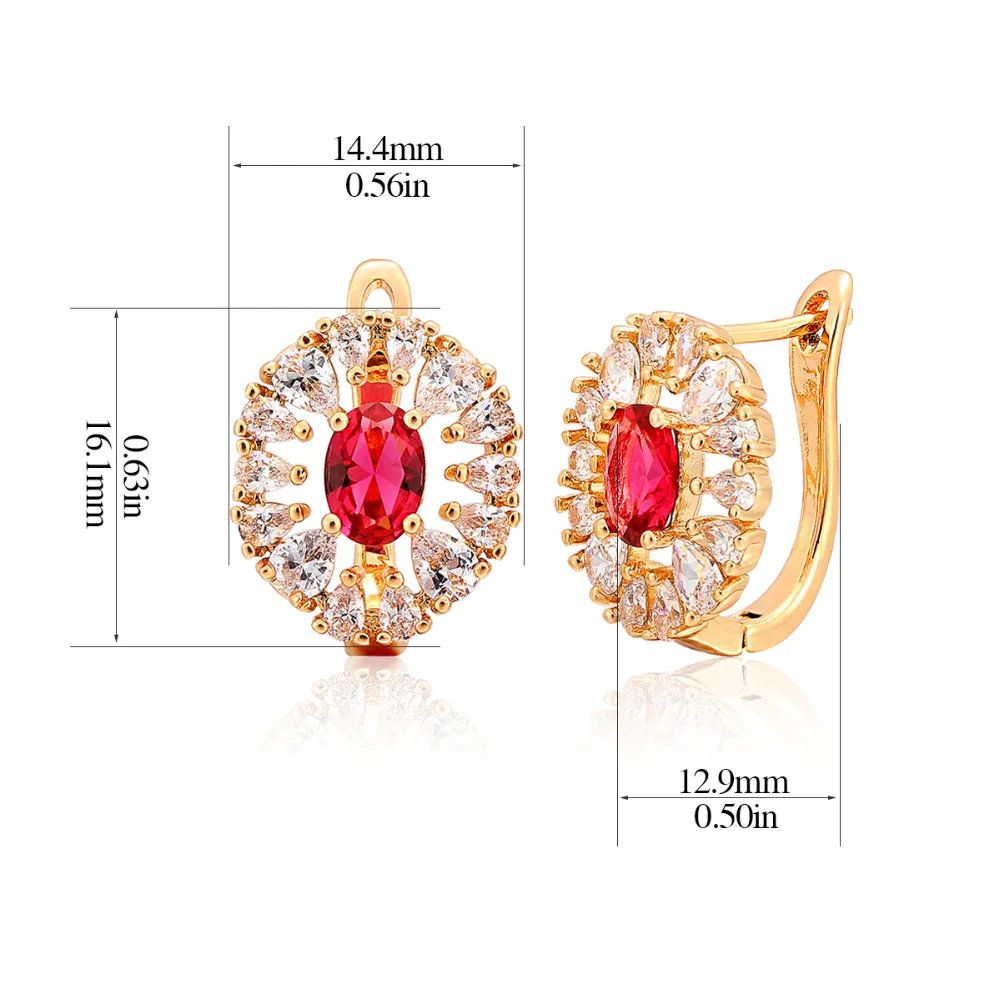 Новый дизайн овальные красные и перламутровые белые AAA циркониевые желтые