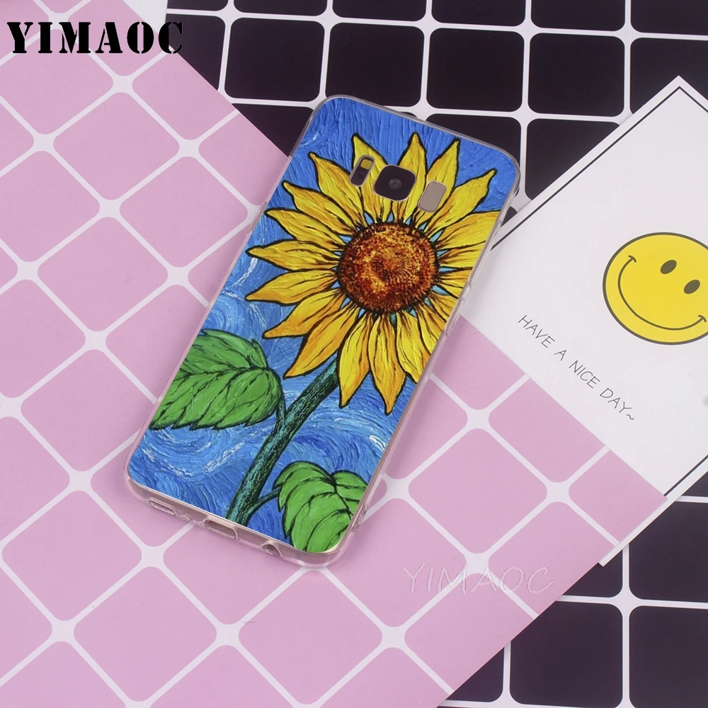 YIMAOC van Gogh Soft TPU Case for Galaxy j3 j5 j6 j7 A5 2016 2017 A6 A9 2018 Note 8 9 S7 edge S8 S9 S10 Plus S10e Cover |