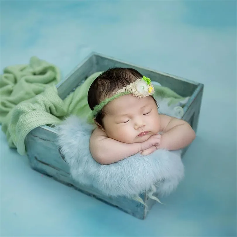 Для новорожденных Детское одеяло из меха кролика Детские фотографии фон для
